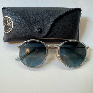 Ray-Ban Round Double Bridge Sunglasses with Black Case